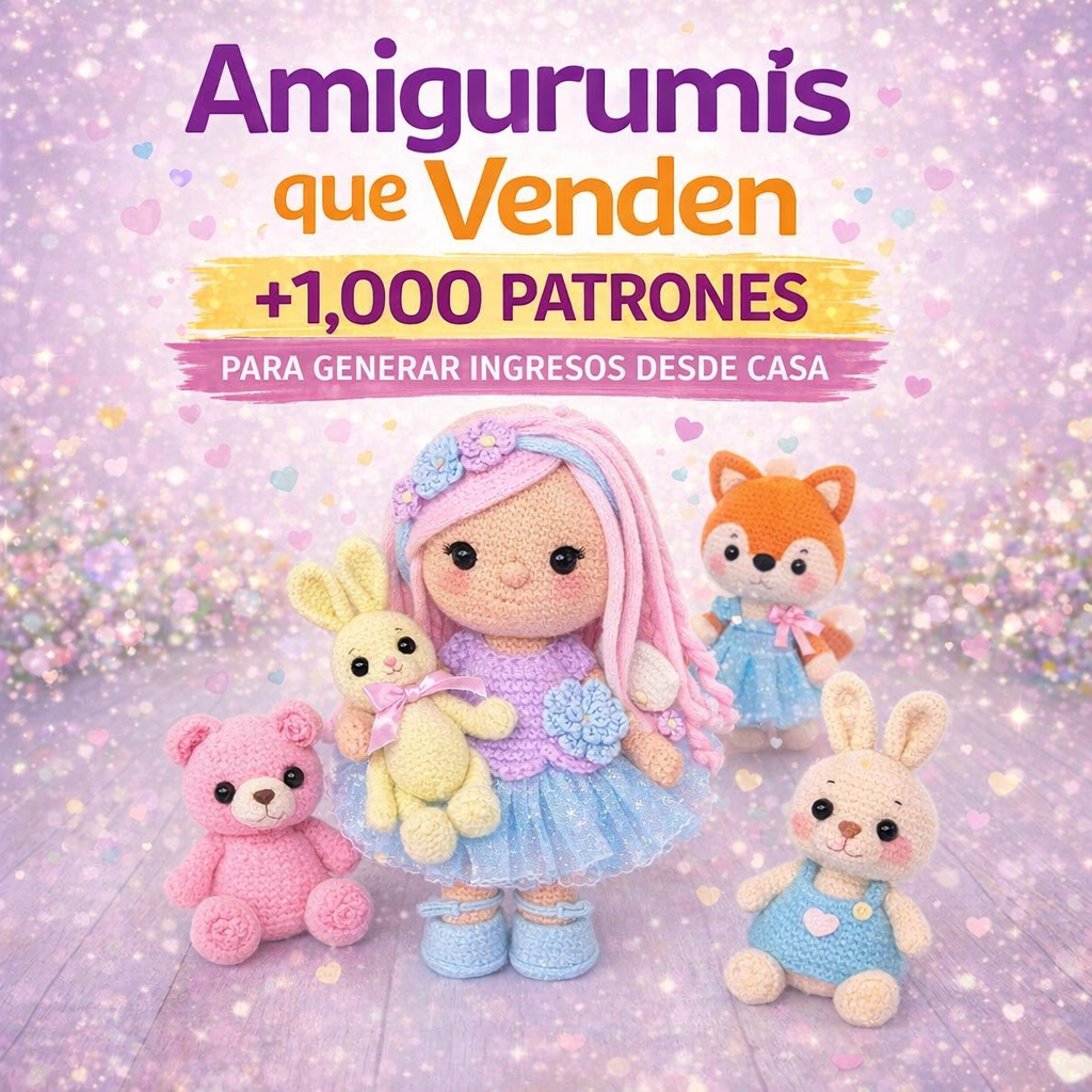 Amigurumis que Venden: +1,000 Patrones para Generar Ingresos desde Casa