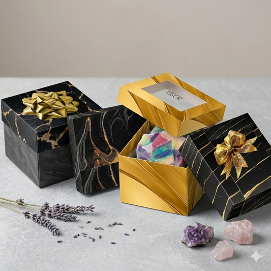 Pack 4 Cajas Black y Gold - PDF Imprimí y armá